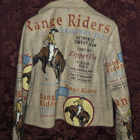 Double D Ranch Range Rider Leather Jacket Woman's Size XL - Picture 2 of 12